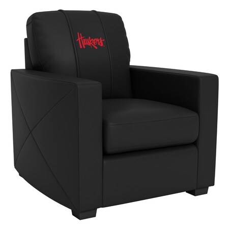 Dreamseat Silver Club Chair with Nebraska Cornhuskers Alternate Logo XZ7759002CHCDBK-PSCOL13208